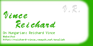 vince reichard business card
